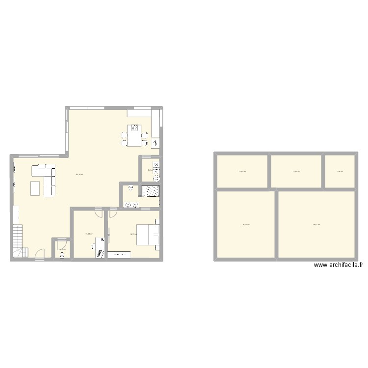 House projet. Plan de 11 pièces et 236 m2