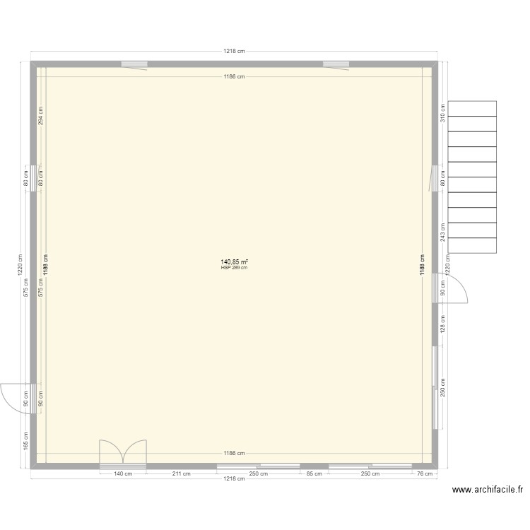 WinUp - hours d'eau hors d'aire. Plan de 1 pièce et 141 m2