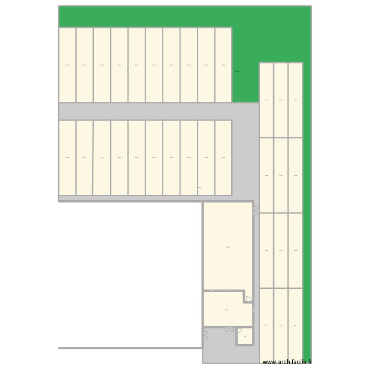 BOULE CASSIPONTINE. Plan de 37 pièces et 1945 m2