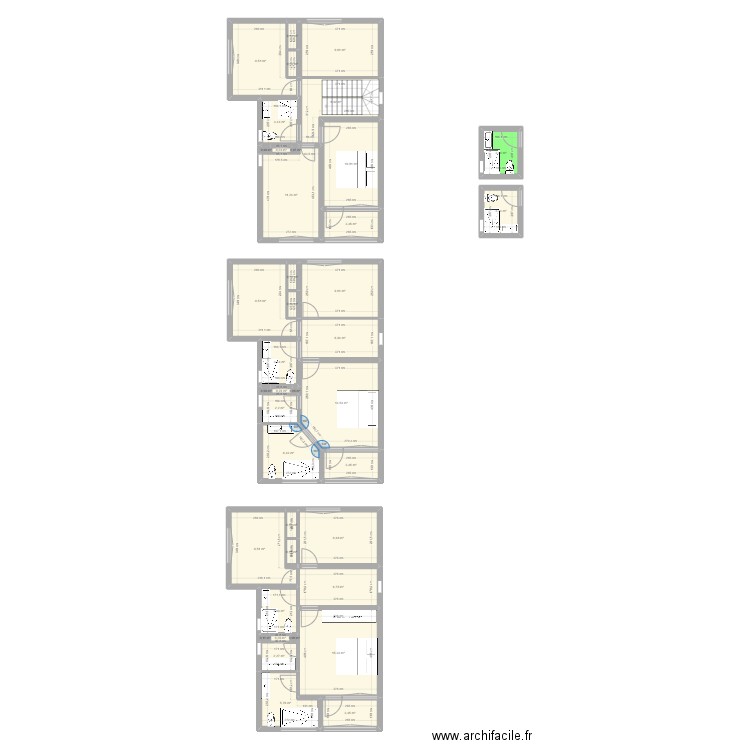 Planta 1. Plan de 40 pièces et 180 m2