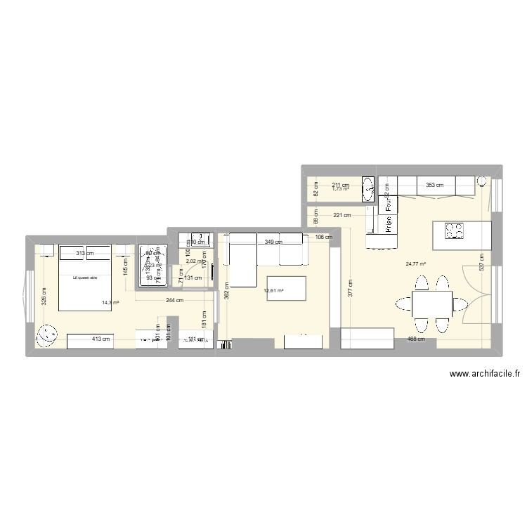 COOSEMANS. Plan de 6 pièces et 57 m2