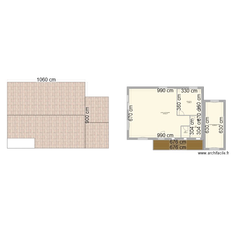 maison rachid. Plan de 6 pièces et 110 m2