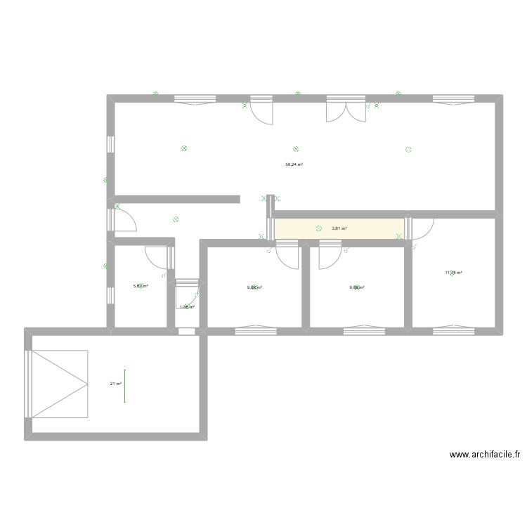 maison 25/01/2025. Plan de 8 pièces et 121 m2