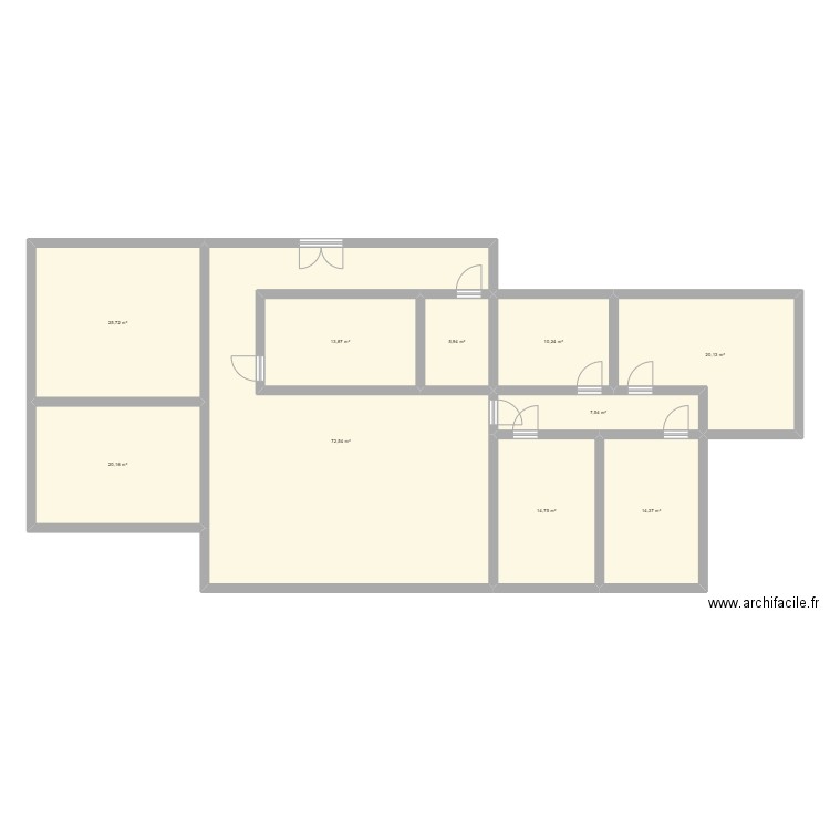 Test 2. Plan de 10 pièces et 205 m2