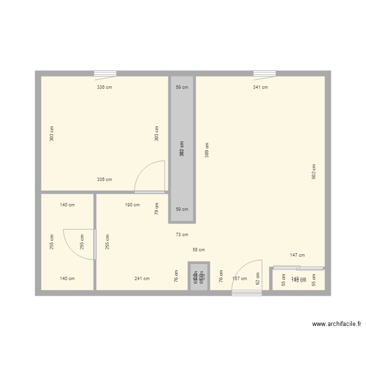 DANIC. Plan de 6 pièces et 41 m2