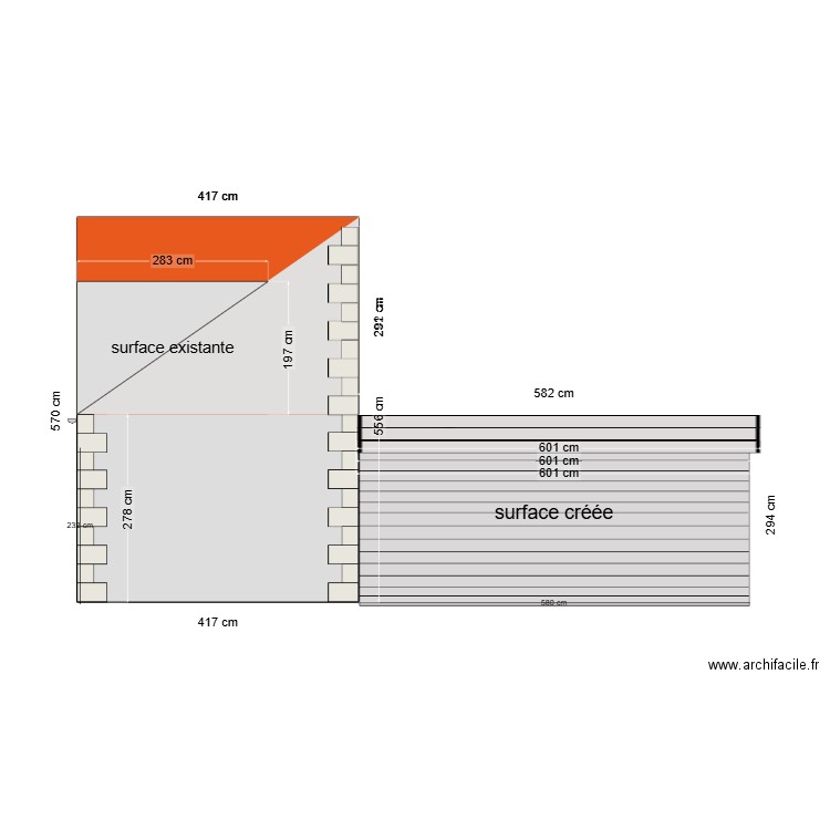 dépendance façade ouest projeté v5. Plan de 0 pièce et 0 m2