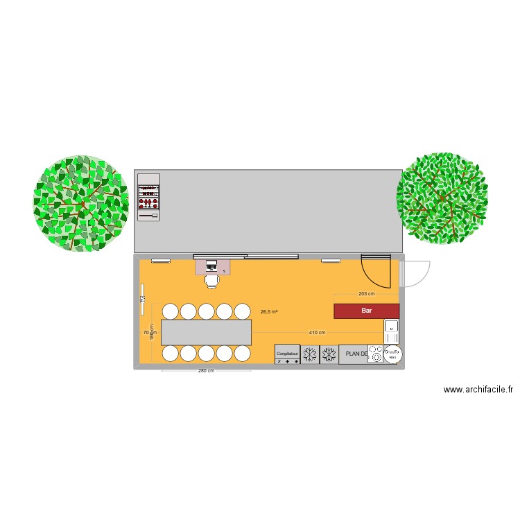 LOCAL PETANQUE1. Plan de 1 pièce et 27 m2