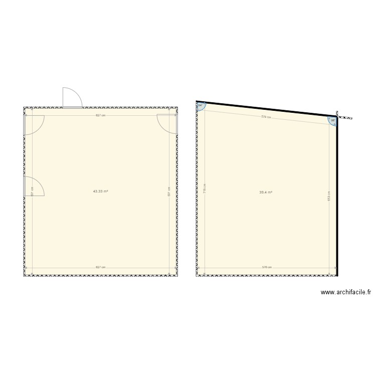 VERANDA B AS. Plan de 2 pièces et 83 m2