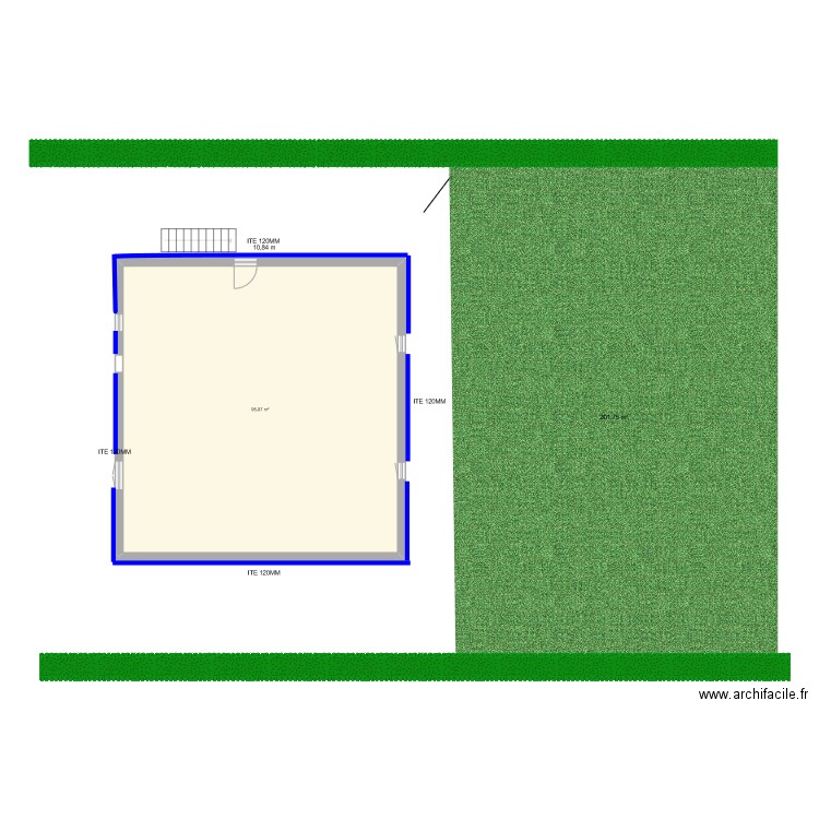 nogent. Plan de 1 pièce et 96 m2