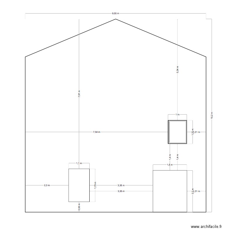 facade rose gauche nouvelle fenêtre. Plan de 0 pièce et 0 m2