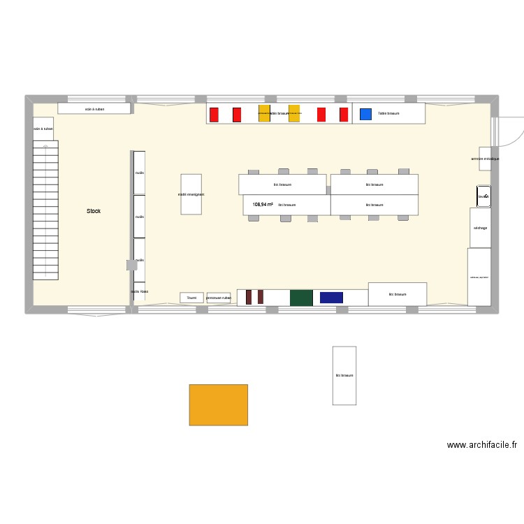 AC&M Marie. Plan de 1 pièce et 109 m2