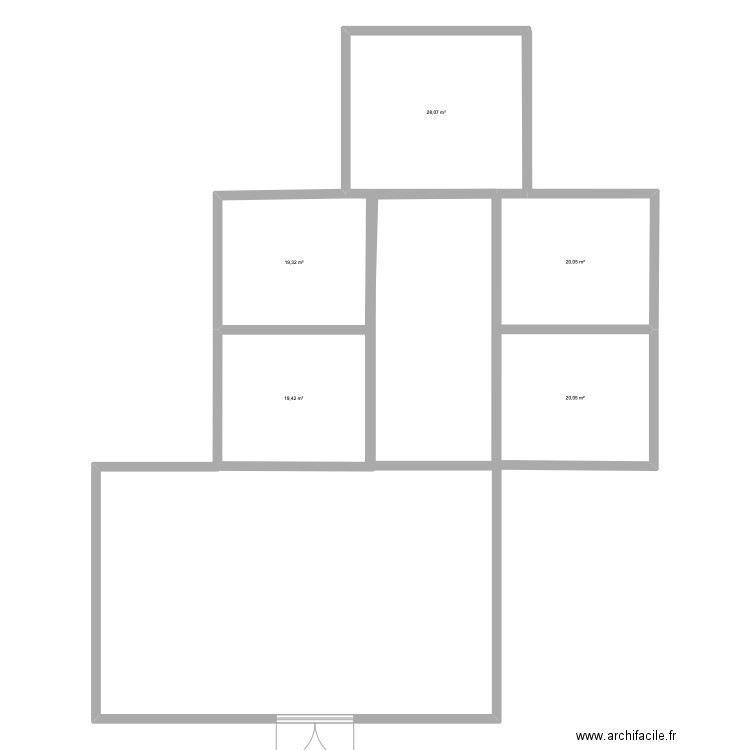 tggtr. Plan de 5 pièces et 107 m2