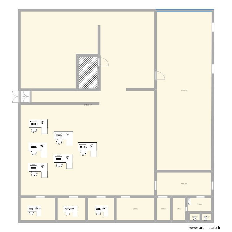 metaltop. Plan de 14 pièces et 352 m2