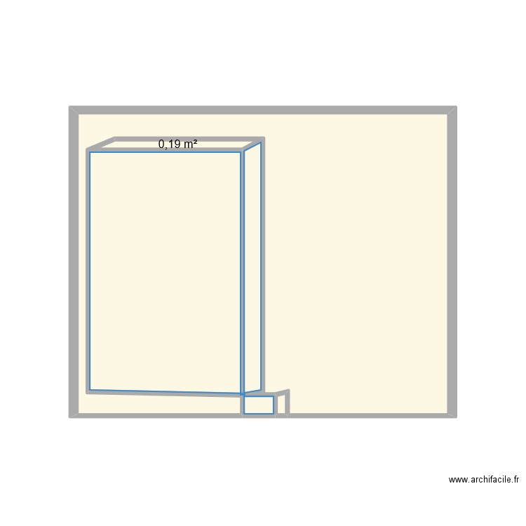 patisserie Montaigne. Plan de 4 pièces et 20 m2