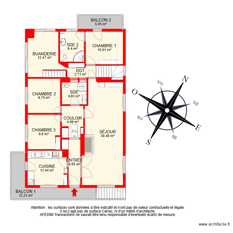 BI24325 -. Plan de 55 pièces et 416 m2