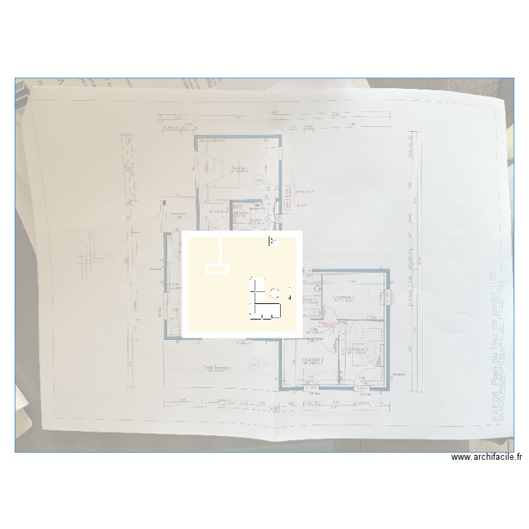 Maman. Plan de 2 pièces et 46 m2