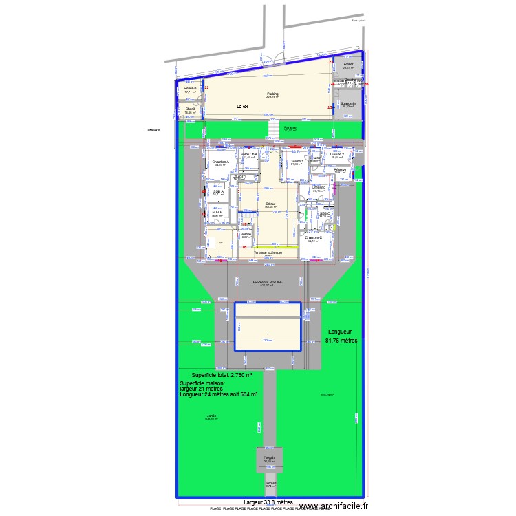 BBAAAAAAAAA 2023 03 SANS FENETRES 3. Plan de 92 pièces et 7234 m2