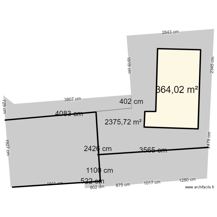 copropriété monistrol. Plan de 1 pièce et 364 m2