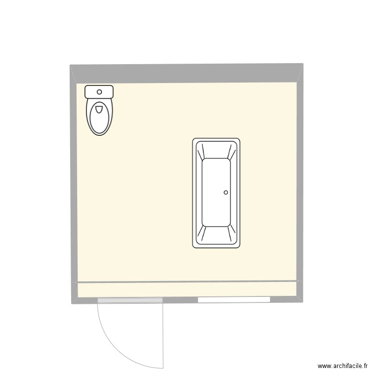 HOUPLINES. Plan de 2 pièces et 9 m2