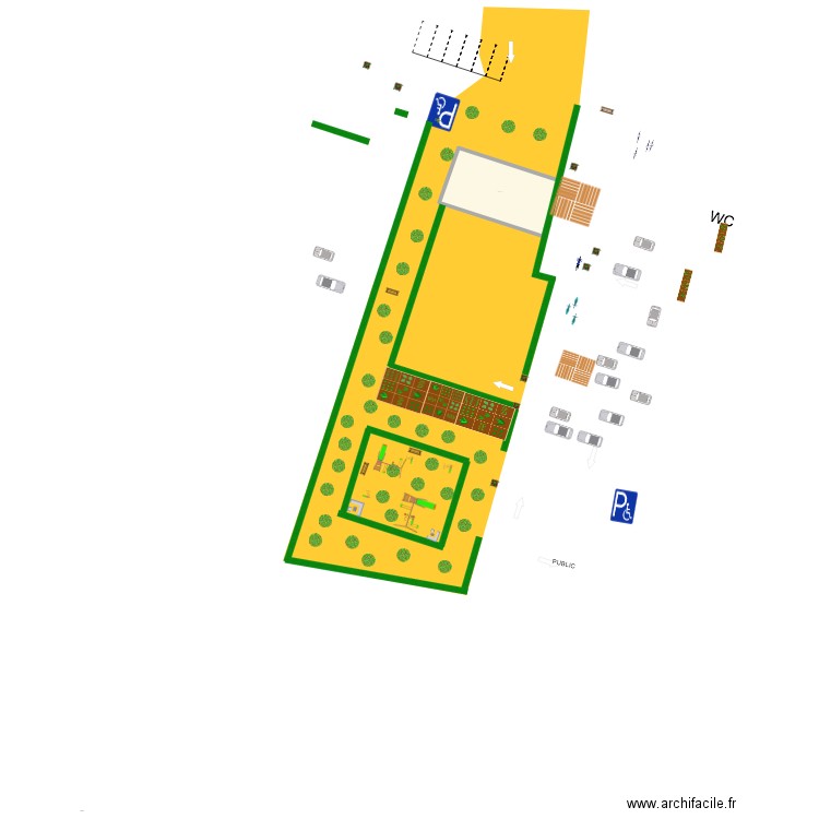 blot blot 3333. Plan de 1 pièce et 128 m2