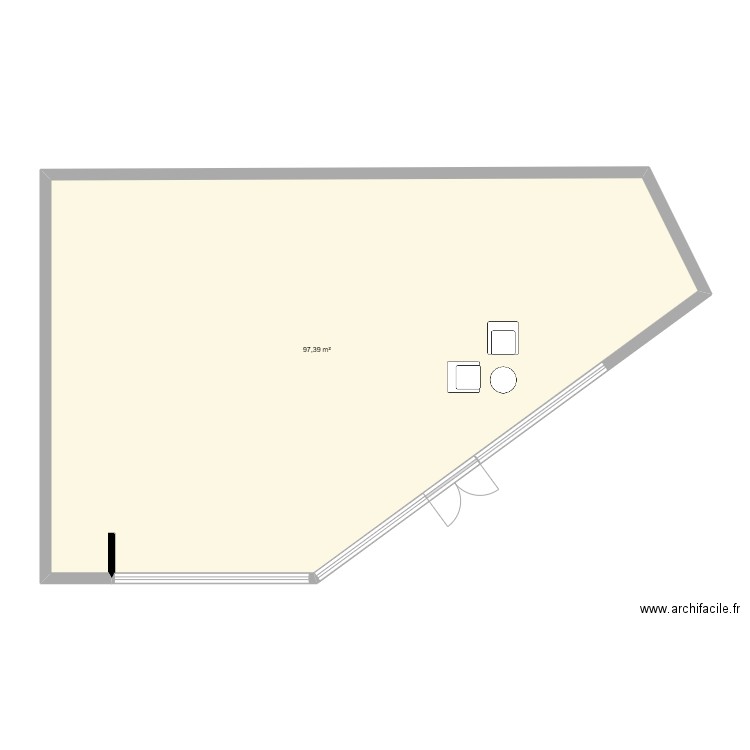 SPA DES ILES. Plan de 1 pièce et 97 m2