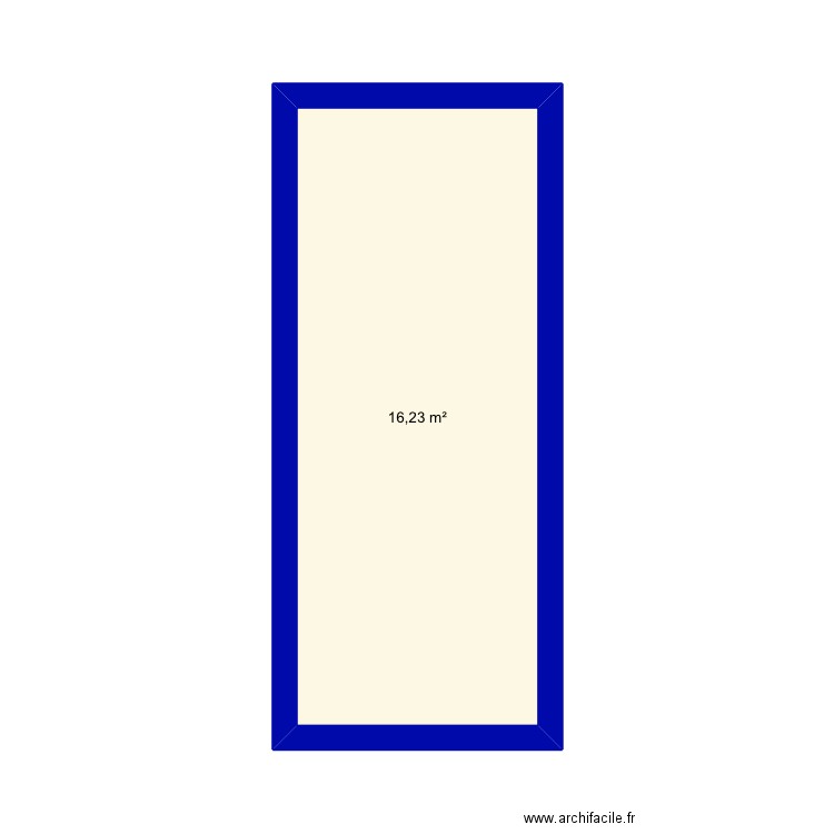 Salon . Plan de 1 pièce et 16 m2