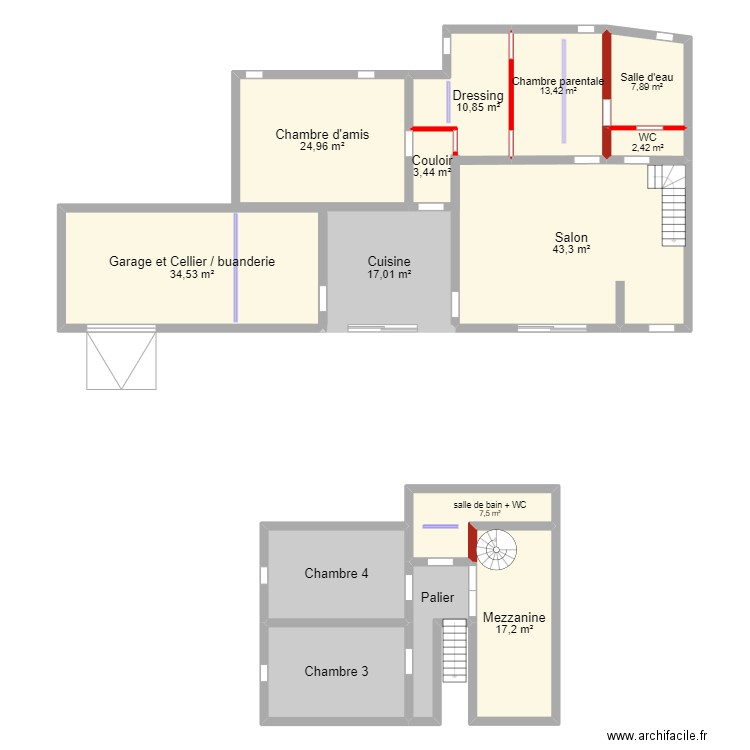 essai plan boubou house. Plan de 14 pièces et 219 m2