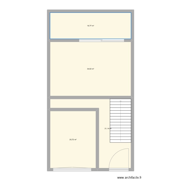 bled. Plan de 4 pièces et 93 m2