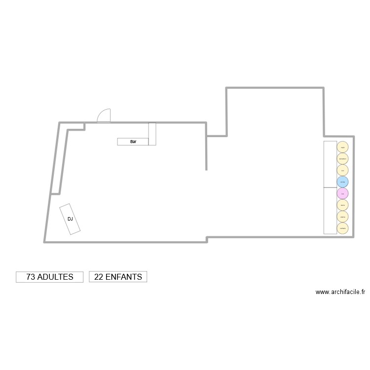 SALLE DE MARIAGE. Plan de 0 pièce et 0 m2