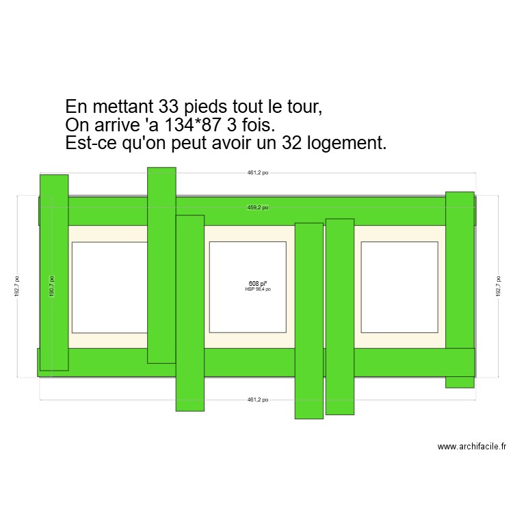 Terrain St-Bruno. Plan de 1 pièce et 57 m2