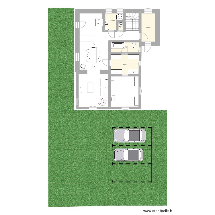 Maison_Essai1. Plan de 6 pièces et 26 m2