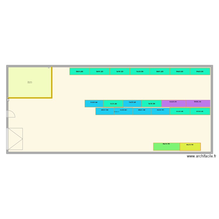 LOCAL PESS RDC. Plan de 4 pièces et 662 m2