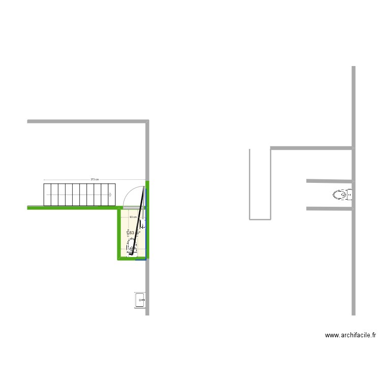 karzeminski. Plan de 1 pièce et 2 m2