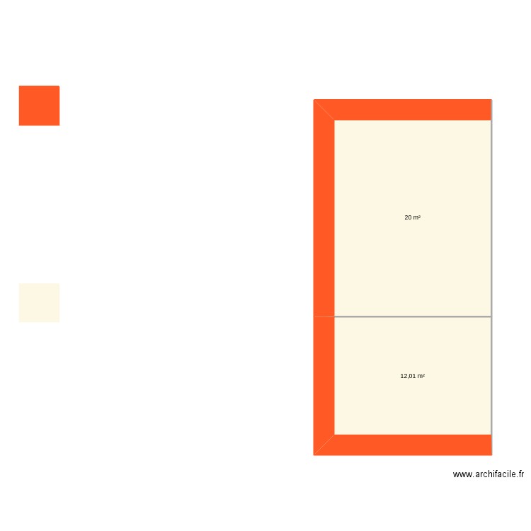 plan garage. Plan de 2 pièces et 32 m2