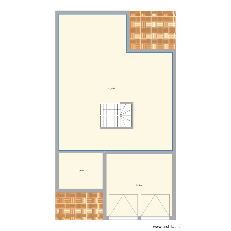 Mironcevo. Plan de 3 pièces et 162 m2