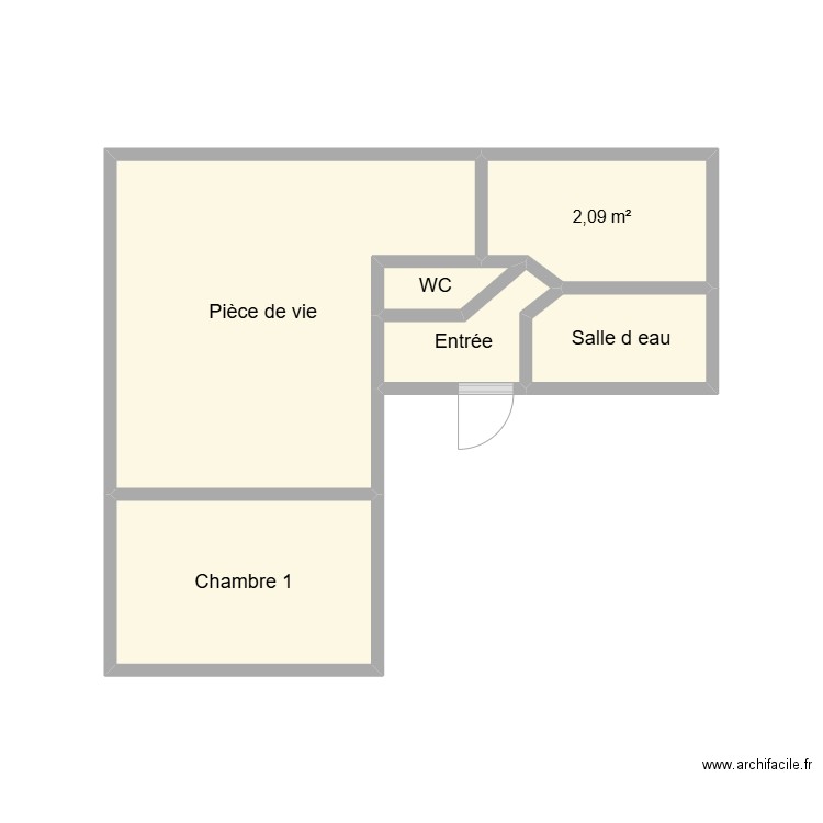 2411 CRENN. Plan de 6 pièces et 16 m2