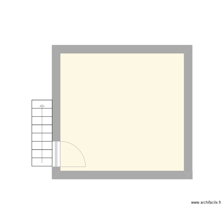 Croquis maison. Plan de 1 pièce et 14 m2