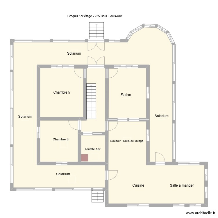 1er étage - 225 Boul. Louis-XIV. Plan de 4 pièces et 170 m2