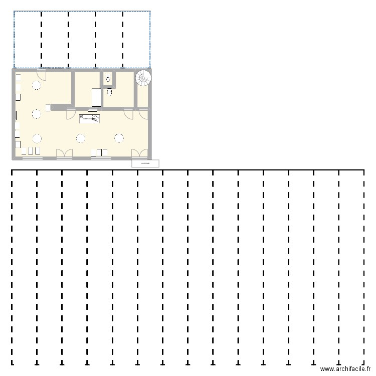 LOCAL AIME'T FLEURS. Plan de 5 pièces et 84 m2