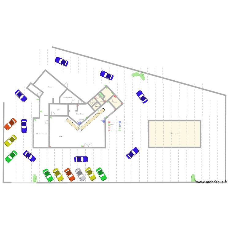 Plan l'annexe . Plan de 5 pièces et 154 m2