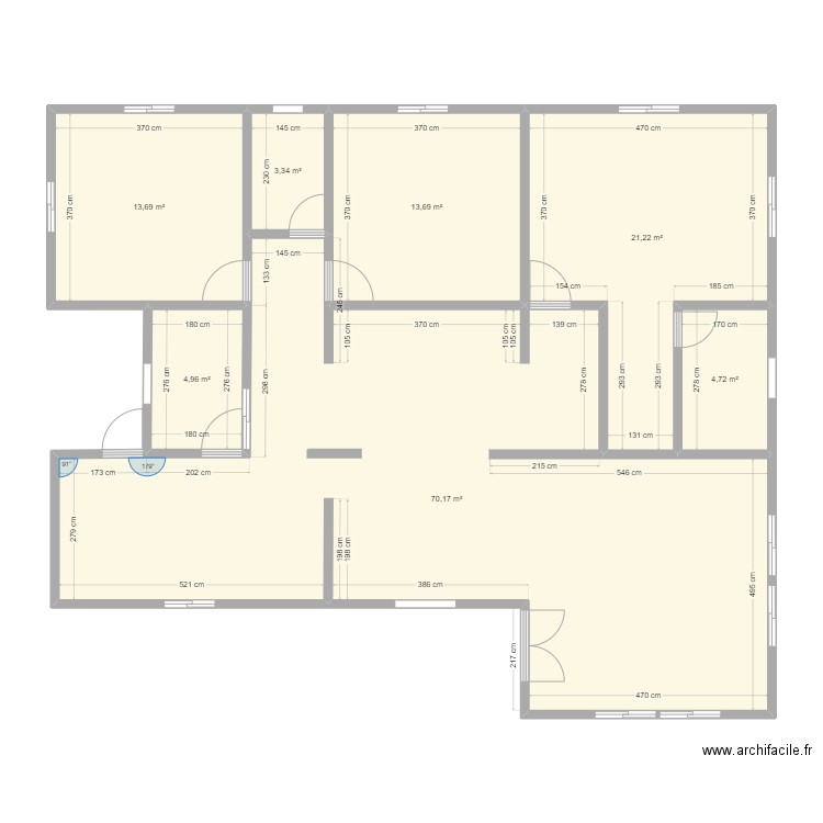 Plan Akim V2. Plan de 7 pièces et 132 m2