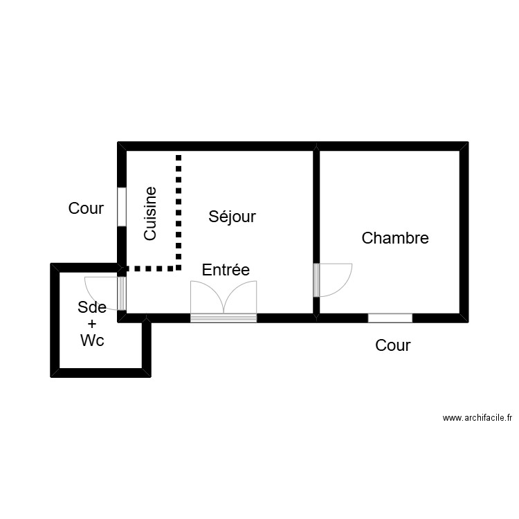 gonzalez .. Plan de 3 pièces et 20 m2