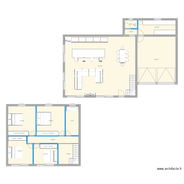 St vincent. Plan de 12 pièces et 201 m2