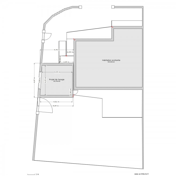 plan de masse garage. Plan de 0 pièce et 0 m2