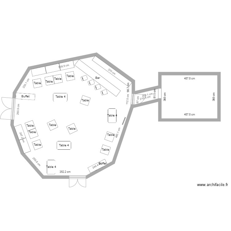 resto meublé. Plan de 0 pièce et 0 m2