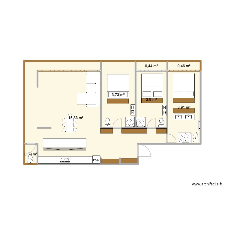 plan amel 2. Plan de 7 pièces et 27 m2