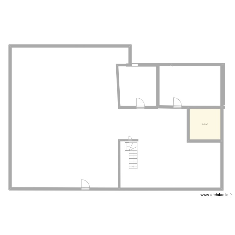 Plan maison . Plan de 1 pièce et 9 m2