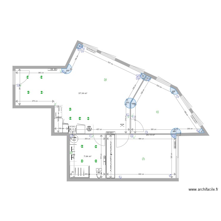 T3 Exposition Sud Est  Paris Montparnasse. Plan de 0 pièce et 0 m2