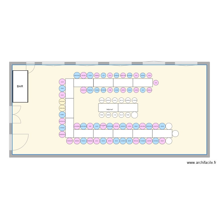 PLAN. Plan de 1 pièce et 149 m2