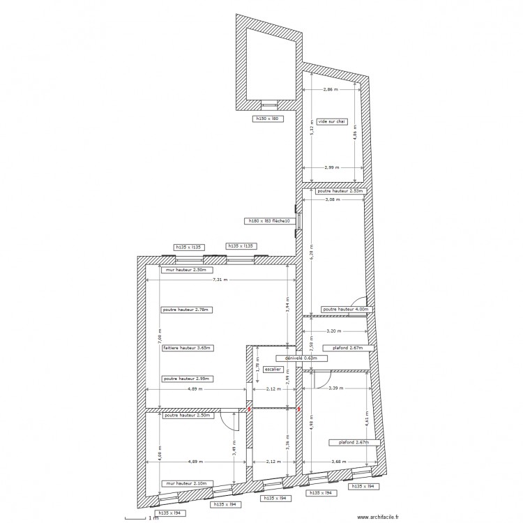 CASTELNAU ETAGE. Plan de 0 pièce et 0 m2